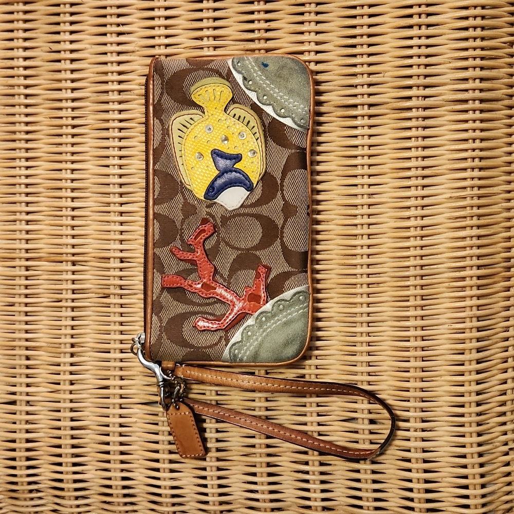 Vintage Nautical Coach Wristlet